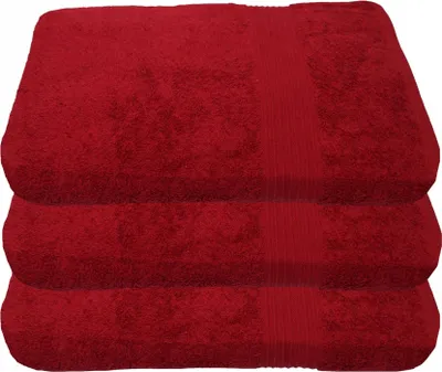 Immagine prodotto di Julie Julsen, confezione da 3 asciugamani da bagno, 600 g/m², colore bordeaux, 70 x 140 cm