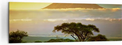 Produktbild von Bild auf Leinwand - Leinwandbild - Safari Tierwelt Berg Kenia - 160x50cm - Wand Bild - Wanddeko - Leinwanddruck - Bilder - Kunstdruck - Wanddekoration - Leinwand bilder - Wandkunst - AB160x50-3170