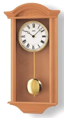 Produktbild von AMS 990/16 Wanduhr Quarz mit Pendel Holz Erle massiv Pendeluhr