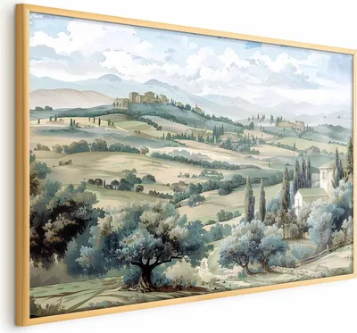 Produktbild von Posterpapier Poster - Landscape with Sunny Green Fields 30x21 cm Landschaften c-H-10043-ao-a