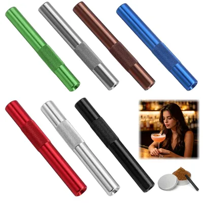 Produktbild von Metall-Strohhalme - Wiederverwendbar - Set aus 7 Stück