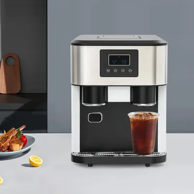 Produktbild von 3-in-1 Eiswürfelbereiter - Tischgerät - Eiscrusher & Kaltwasserspender - Bullet-Eis - 600 g/Tag -