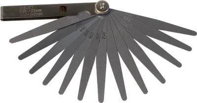Obrázek produktu pro Döngesovo měřidlo, v pouzdře, 13 listů, 0,05 - 1,00 mm, 0,004 - 0,040 "