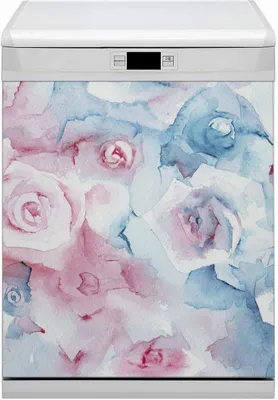 Produktbild von Küche Magnet für Spülmaschine  Abwaschbar 60x80 cm Geschirrspüle  - Pastellblumen