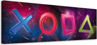 Produktbild von Leinwandbild Controller-Abstraktion 120x40 Feeby Bunt bild für die wand bereit zum aufhängen