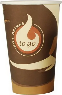 Produktbild von 1x Papstar 50 Trinkbecher, Pappe "To Go" 0,4 l  Pappbecher, Kaffeetasse