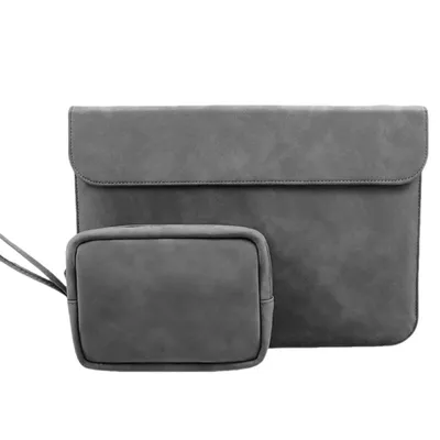 Produktbild von 15-16 Zoll Leichte und wasserdichte Laptoptasche, Stoßfest, Magnetverschluss, schlank & multifunktional, Grau