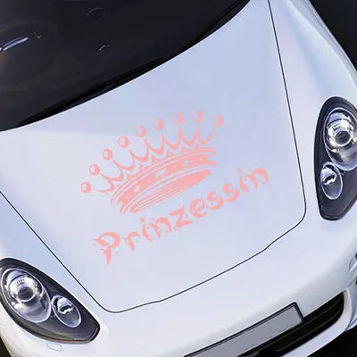 Produktbild von Aufkleber - Autoaufkleber "Prinzessin" 100cm x 60cm hellrosa - Tuning Carystyling Heckscheibe Auto