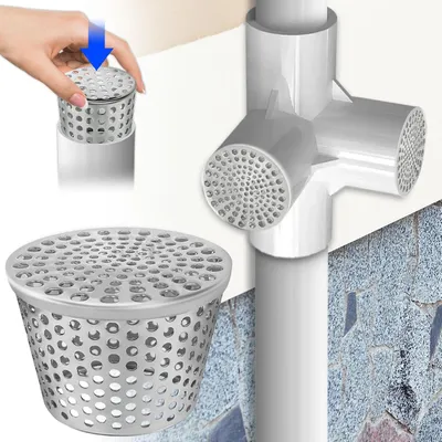 Imagen del producto de Protector para canalones de acero inoxidable 304, atrapador de hojas, 1 unidad, para canalones