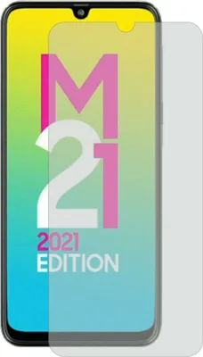 A screen protector is shown on a smartphone with a colorful gradient background and text overlay.