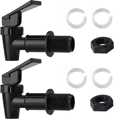 Imagen del producto de Grifo de plástico libre de BPA, reemplazo para cubos y dispensadores de agua, paquete de 2 unidades, para dispensadores de agua