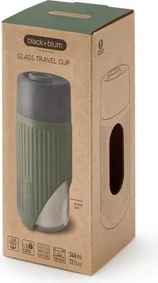 Produktbild von black+blum TC-GR010, 340 ml, Tägliche Nutzung, Olive, Glas, Nylon, Polyoxymethylen (POM), Polypropylen (PP), Silikon, Erwachsener, Mann/Frau