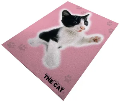 Polyamid-Matte mit Katzenmotiv, 150 x 100 x 0,5 cm