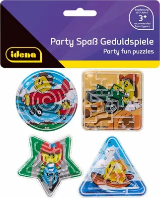 Produktbild von IDENA Idena Partyspaß Geduldspiele 4 Stück, ab 3 Jahren