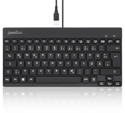 Productafbeelding van Perixx PERIBOARD-326 DE: Bekabeld toetsenbord, Duits, QWERTZ, zwart, met achtergrondverlichting