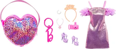 Produktbild von Barbie Fashion Kleidung und Deluxe-Tasche mit Zubehör im Thekendisplay