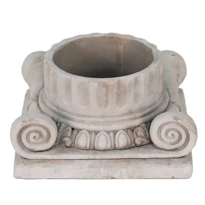 Image de Clayre & Eef Blumentopf 21x21x11 cm Grau Stein
