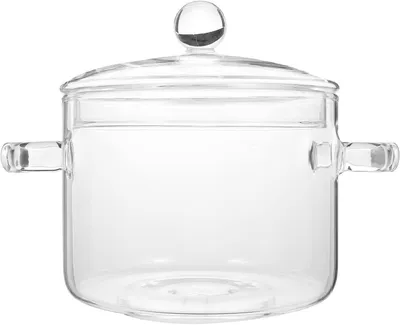Produktbild von Kochtopf Glas Kochtopf Borosilikatglas Mit Deckel Griff Küchentopf Für Nudeln Nudelsuppe Milch 1350ml