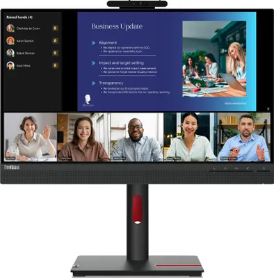 Imagen del producto de Lenovo 63D8MAT3EU Lenovo ThinkVision T24v-30 (23,8") FHD HDMI/DP/VGA/HUB/CAM