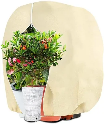 Obrázek produktu pro Zimní ochranný vak na rostliny, vak na ochranu před mrazem, prodyšný, odolný proti oděru, 120 x 180 cm, béžový