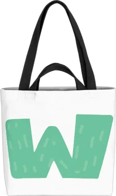 Produktbild von VOID W Alphabet Buchstabe Namen Tasche 33x33x14cm,15l Einkaufs-Beutel Shopper Einkaufs-Tasche Bag