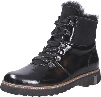 Elegante Stiefel Gabor Lackstiefel Schwarz Lack Stiefeletten