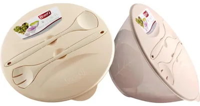 Zdjęcie produktu dla Branq Zestaw do sałatek Cykoria (miska z pokrywką, widelec, łyżka)