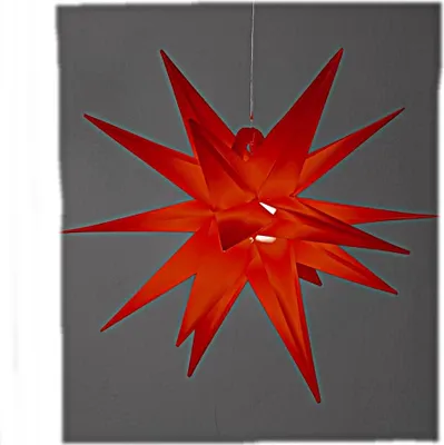 Produktbild von Weihnachtsstern 58cm Hänger Stern in 3D-Optik mit LED-Licht