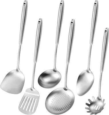 Produktbild von Kochbesteck-Sets 6-teilig, Edelstahl, hitzebeständig, für Küche