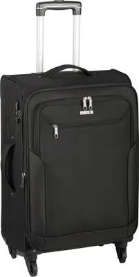 Produktbild von Kleiner Handgepäck Trolley Stoffkoffer, Reisegepäck Schwarz 55 cm 2,4kg Bowatex