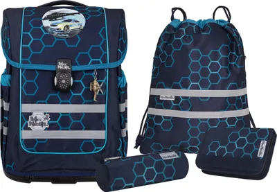 Produktbild von McNeill Schulranzen Ergo Compacto Schoolbag Set 5-teilig Xagon dunkelblau
