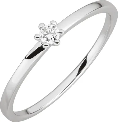 Produktbild von Orolino Ring 585/- Gold weiß 058 (18,5) Brillant weiß 067370070-1