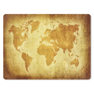Produktbild von MuchoWow® Mauspad Mousepad Weltkarte - Vintage - Braun 23x19 cm - Mousepads - Maus Mat - Pad - Mausunterlage - Schreibtischunterlage - Mauspad