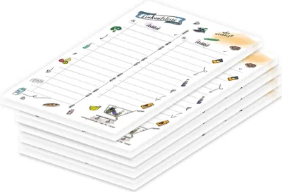 Produktbild von PRICARO Einkaufsliste "Comic", A6, 5 Stück