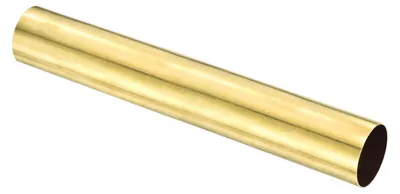 Produktbild von Messing Rundrohr, 50 mm Außendurchmesser, 1 mm Wandstärke, 300 mm Länge