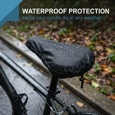 Imagen del producto de Funda para sillín de bicicleta, impermeable, antideslizante, compatible con la mayoría de los sillines, color