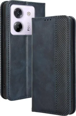 Produktbild von Xiaomi Poco M7 Pro 5G Hülle - Coverup Vintage Style Klapphülle - Blau