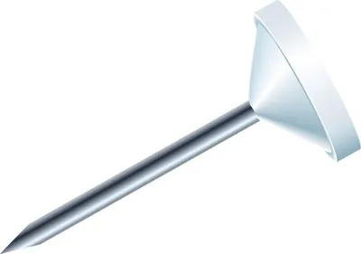Produktbild von Flachkopfnadeln 5mm VE=5x100 Stück weiß