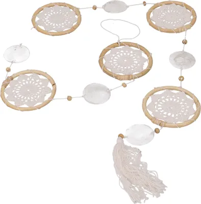 Produktbild von Traumfängerkette, Wanddeko 140 cm - Weiß, Traumfänger, Mobiles