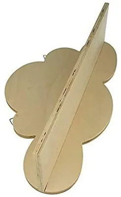 Wolkenregal aus Holz zum Selbstgestalten, 39 cm, beige