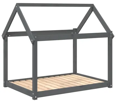Obrázok produktu pre vidaXL Pelech pre psov šedý 111x80x100 cm Masívne drevo borovica