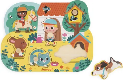 Produktbild von Janod Feldpuzzle Mehrfarbig Mehrfarbig One Size