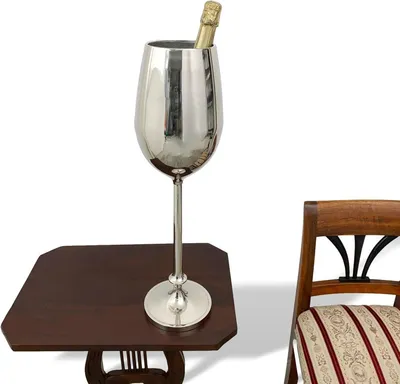 Produktbild von Sektkühler mit Ständer, vernickelt, 63 cm hoch