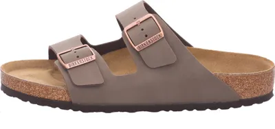 Produktbild von Birkenstock Arizona Damen , Herren Pantolette Birko-Flor Nubuk, Farbe:Mocca, Größe:43, Weite:Normal