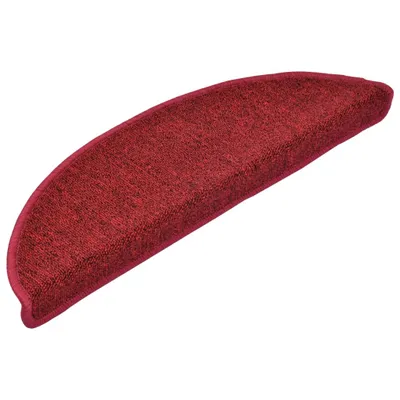 Obrázok produktu pre vidaXL Podložky na kroky 15 ks 56x17x3 cm červené polkruhové