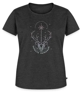Produktbild von Spreadshirt Harry Potter Hirsch Expecto Patronum Frauen Premium T-Shirt, S, Anthrazit meliert