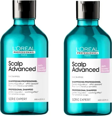 Zdjęcie produktu dla Loreal Scalp Advanced Anti-Discomfort Szampon do wrażliwej skóry głowy 2x300ml