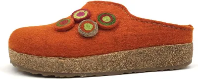 Immagine prodotto di Haflinger Grizzly: scarpe da interno, pantofole, sandali, colore arancione, per il tempo libero