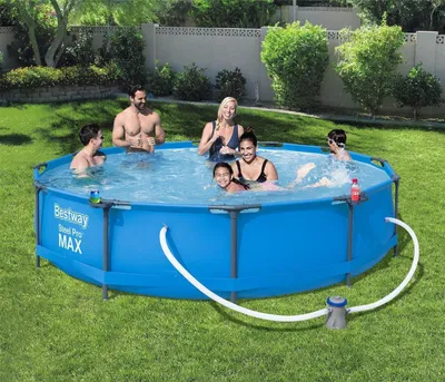 Produktbild von Steel Pro Max™ Frame Pool-Set, rund, mit Filterpumpe 366 x 76 cm