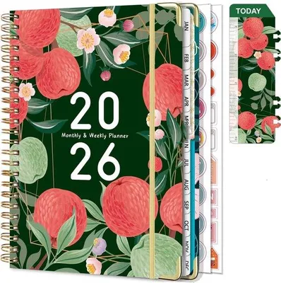 Productafbeelding van Wekelijks planner A5 - Januari tot december 2026 - Studentenagenda met gum en bladwijzers